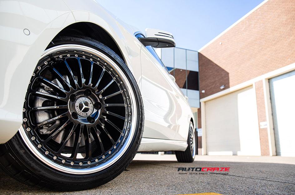 MERCEDES CLA CLASS SILVERSTONE GLOSS BLACK STAINLESS STEEL LIP